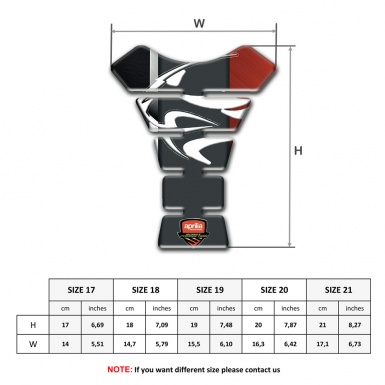 Aprilia Tank Pad Motorbike Silicone Sticker Tiger Head Logo Style 