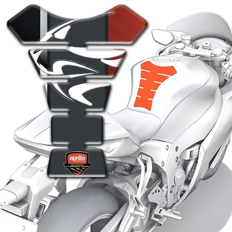 Aprilia Tank Pad Motorbike Silicone Sticker Tiger Head Logo Style 