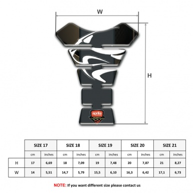 Aprilia Tank Protector Motorcycle Anti Slip Sticker Tiger Head Logo 