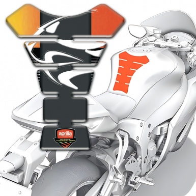 Aprilia Tank Fuse Orange NUance Base Graphite Panel Logo 