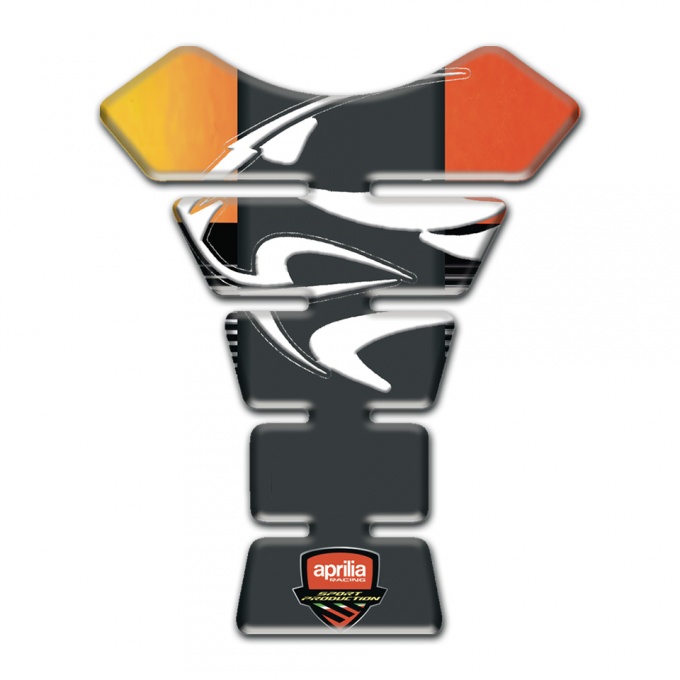 Aprilia Tank Fuse Orange NUance Base Graphite Panel Logo 