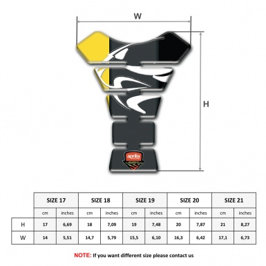 Aprilia Tank Pad Motorbike Black Yellow halves Background Tiger Head Logo 
