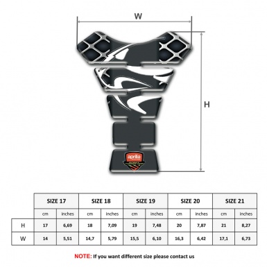 Aprilia Tank Protector Large Grid Decoration Tiger Head Logo Style 