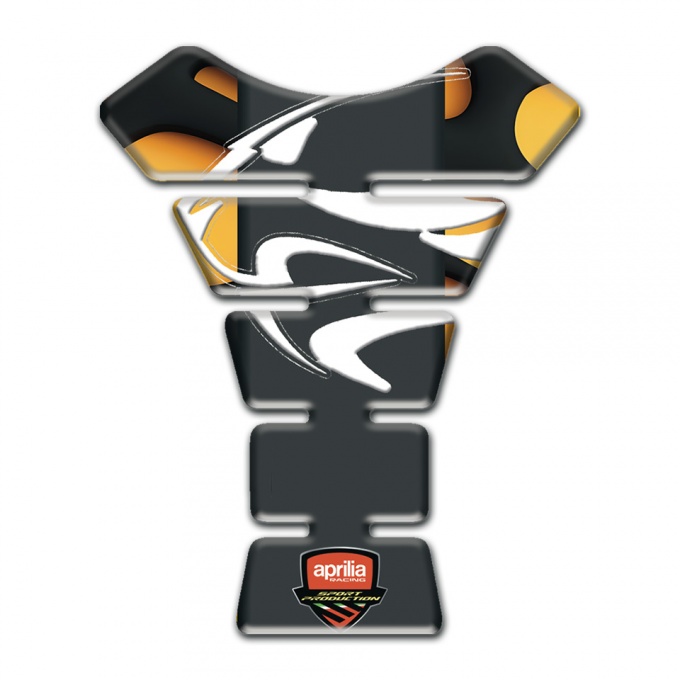 Aprilia Tank Protector Orange Black Background 