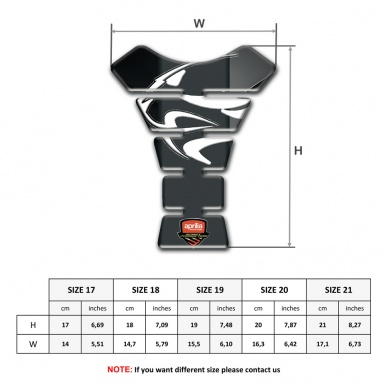 Aprilia Tank Protector Motorcycle Model with Tiger Head Logo 