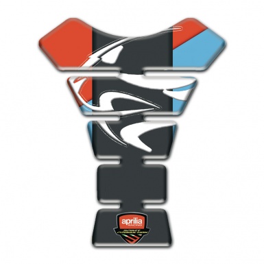 Aprilia Tank Fuse Blue Red Background Graphite Logo Panel 