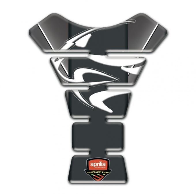 Aprilia Tank Pad Motorbike Gray with White Lines background 