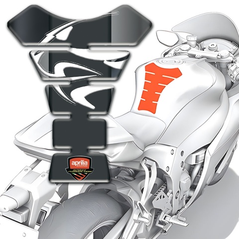 Aprilia Tank Guard Pads Tiger Head Logo design 