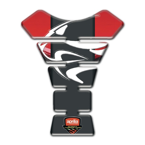 Aprilia Tank Pad Protector Red Base Graphite Logo panel 