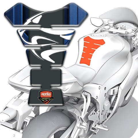 Aprilia Tank Pad Motorbike dark Blue Background Decoration