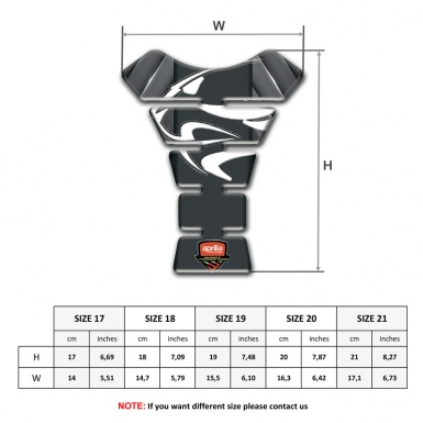 Aprilia Tank Protector Gray Background Details 