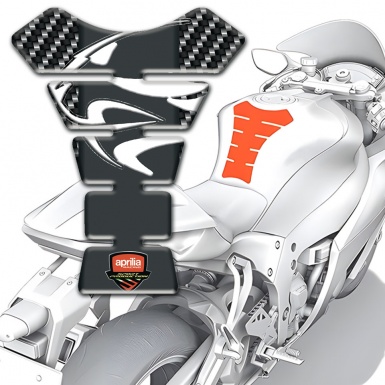 Aprilia Tank Protector Dark Carbon Background 