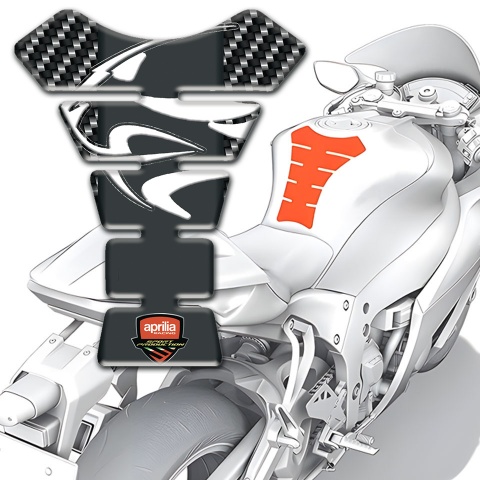 Aprilia Tank Protector Dark Carbon Background 