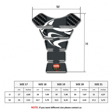 Aprilia Tank Guard Pads Dark Carbon Base Tiger Head Logo 