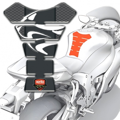 Aprilia Tank Guard Pads Gray Flackes Background 