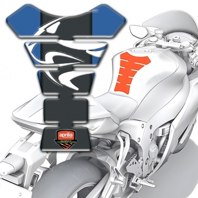 Aprilia Tank Pad Motorbike Blue Background 
