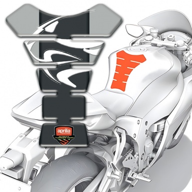 Aprilia Tank Fuse Gray Background Model 