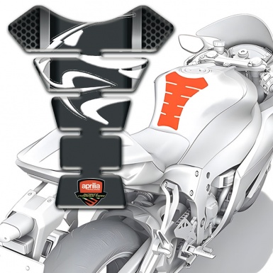 Aprilia Tank Protector Gray Vertical Lines background Edition 