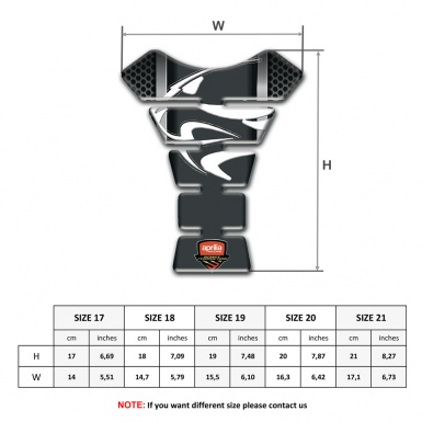 Aprilia Tank Protector Gray Vertical Lines background Edition 