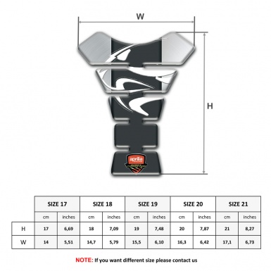 Aprilia Tank Pad Motorbike Silver Background 