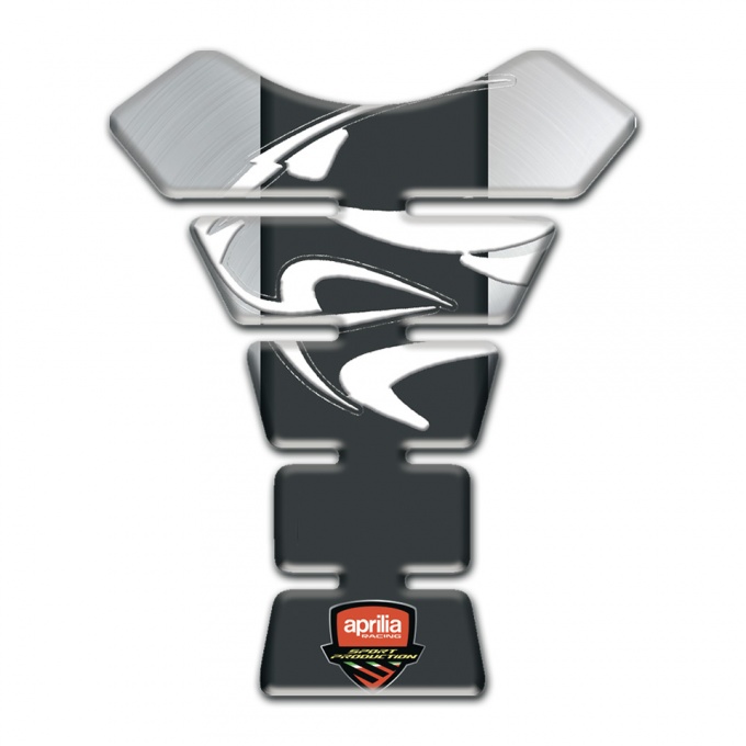 Aprilia Tank Pad Motorbike Silver Background 