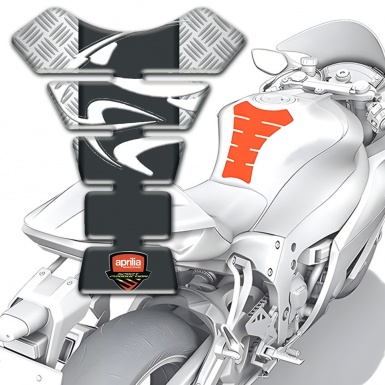 Aprilia Tank Guard Pads Crossed Patterns Background 