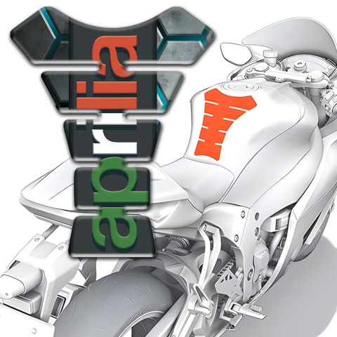 Aprilia Tank Fuse Turquoise Chanels Base Colorful Logo 