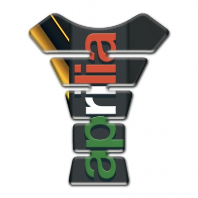 Aprilia Tank Pad Motorbike Diagonal Yellow Tapes Decoration Colorful Logo