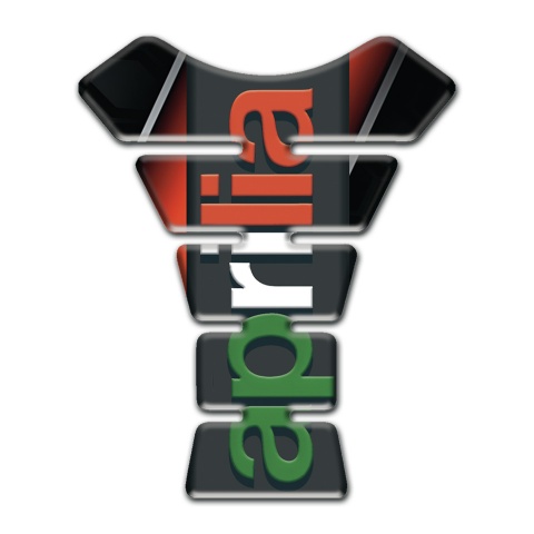 Aprilia Tank Pad Motorbike Red Black base Colorful Logo 