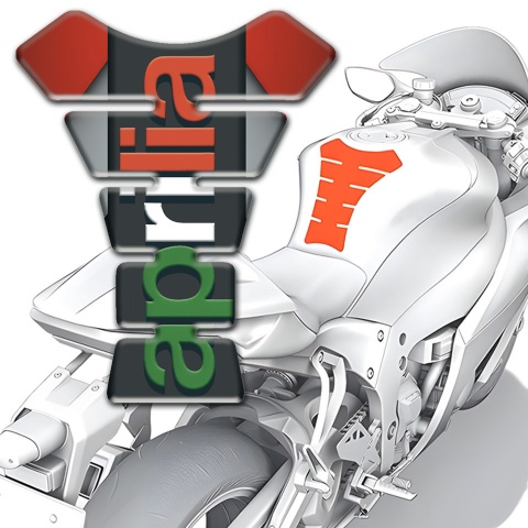 Aprilia Tank Fuse Red Gray Base Colorful logo 