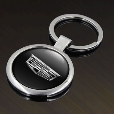 Cadillac Key Fob Metal Black Silver Gradient Logo Edition