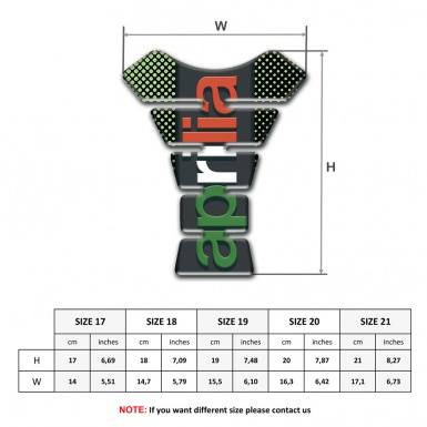 Aprilia  Tank Pad Protector Green Dots Base Colrful Logo 