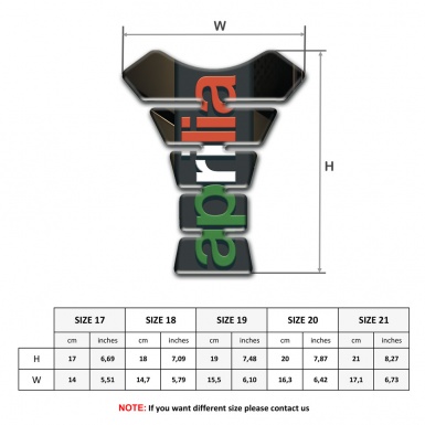Aprilia Tank Pad Motorbike Bronze Version 