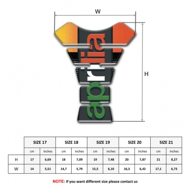 Aprilia Tank Pad Motorbike Vertical Logo Edition 