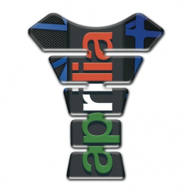 Aprilia Tank Protector Black with Blue Patterns Version 