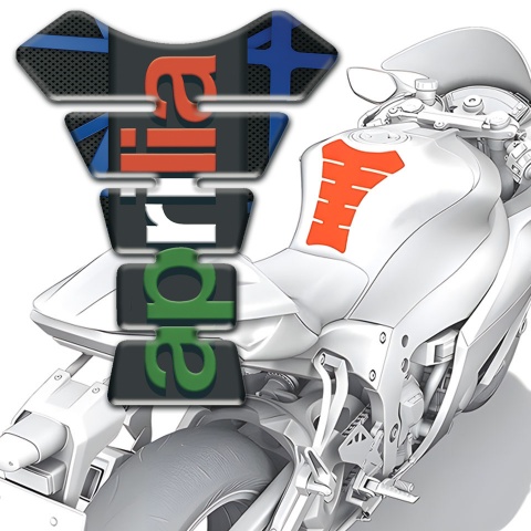 Aprilia Tank Protector Black with Blue Patterns Version 