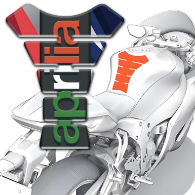 Aprilia Tank Protector Multicilored patterns Base Vertical Logo 