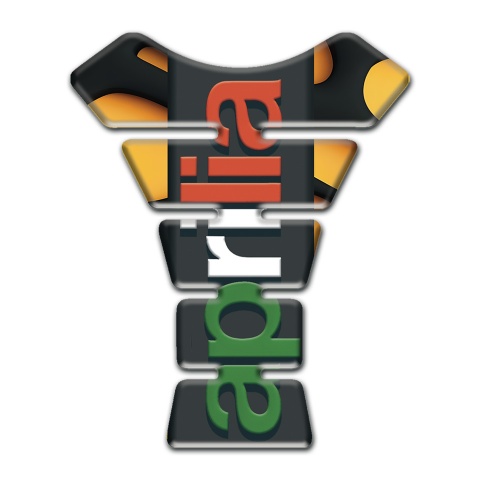 Aprilia  Tank Guard Pads Orange Motive Vertical Logo style 