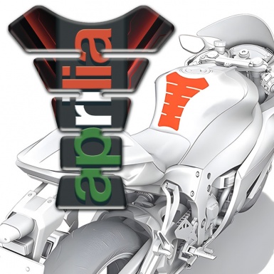 Aprilia Tank Protector Tank Protector Vertical Colorful logo 