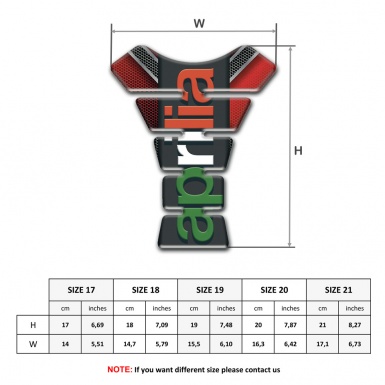 Aprilia Tank Guard Pads Colorful Logo Stylish Model 