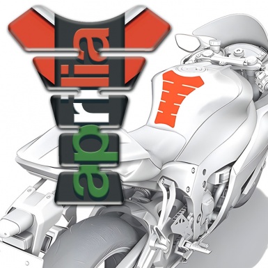 Aprilia Tank Fuse Red Motive Colorful Logo 