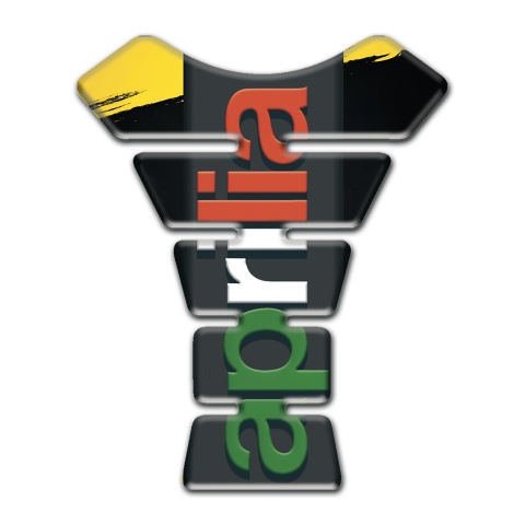 Aprilia Tank Protector Yellow Black Painting Base Colorful logo 