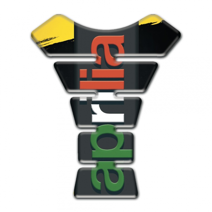Aprilia Tank Protector Yellow Black Painting Base Colorful logo 
