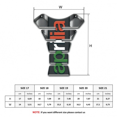 Aprilia Tank Guard Pads Gray Leather Base Colorful Logo 