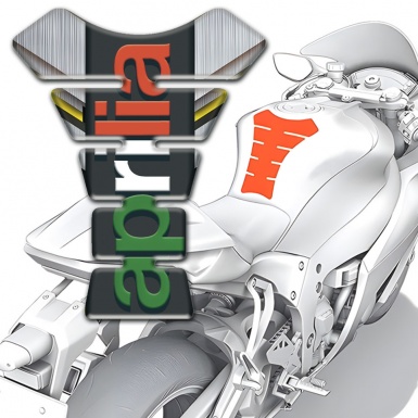 Aprilia Tank Guard Pads Silver Yellow Decoration Base Colorful Logo