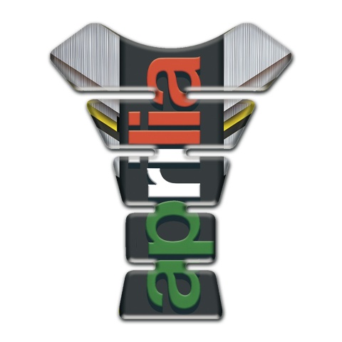 Aprilia Tank Guard Pads Silver Yellow Decoration Base Colorful Logo