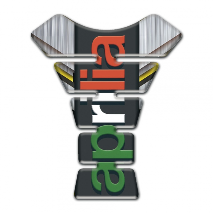 Aprilia Tank Guard Pads Silver Yellow Decoration Base Colorful Logo