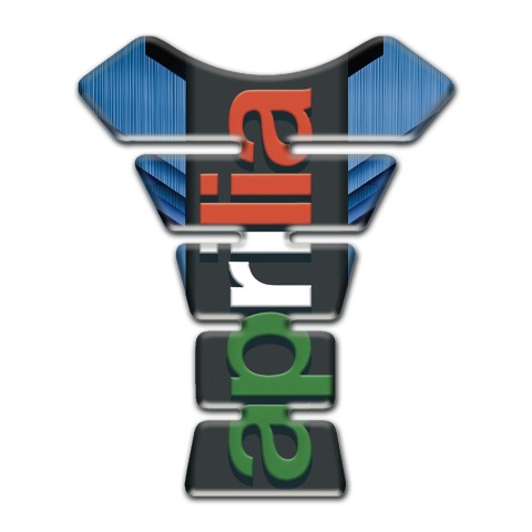 Aprilia Tank Fuse Blue Background Colorful Logo 