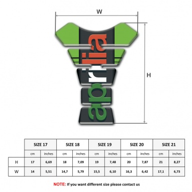 Aprilia Tank Guard Pads Green Base Colorful Logo 