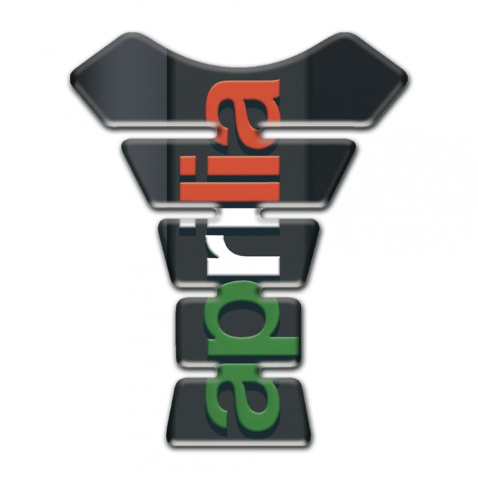 Aprilia Tank Pad Protector Graphite effect with colorful Logo 